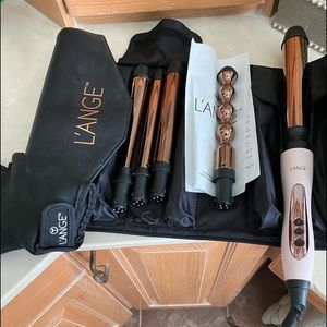 Lange Le Cing curling wand set in blush